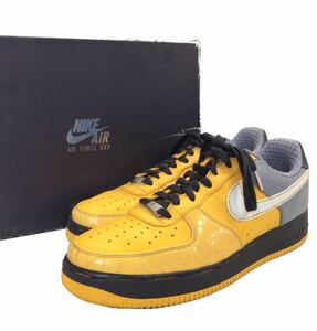 NIKE ナイキ WMNS AIR FORCE 1 PREMIUM '07 エアフォース1 プレミアム スニーカー グレー イエロー メンズ 28,5cm