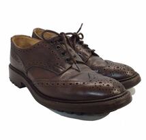 Trickers トリッカーズ BOURTON ウイングチップ レザーシューズ ドレスシューズ ブラウン 870891 8.6 メンズ_画像2