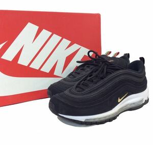 美品 NIKE ナイキ AIR MAX 97 QS エアマックス97 スニーカー ブラック ホワイト メンズ 26cm バッチ付き