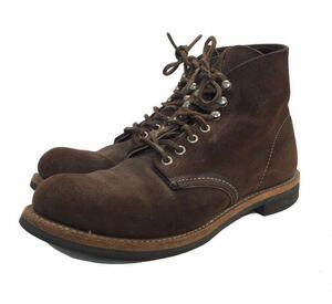 RED WING レッドウイング 8164 ジャワ ミュールスキナー ブーツ プレーントゥ ブラウン スウェード 9D 27cm