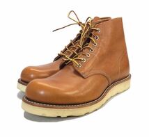 未使用 RED WING レッドウィング 9871 復刻犬タグ ゴールドラセット アイリッシュセッター プレーントゥ ブーツ 8D 26cm _画像1