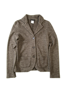 agnes b. Agnes B herringbone jacket tailored jacket lady's 1 Brown wool × acrylic fiber (ma)