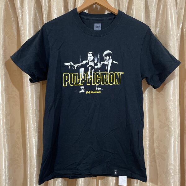 HUF×パルプフィクション PULP FICTION 半袖Tシャツ サイズS ブラック 25周年記念