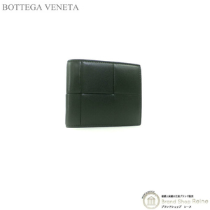 ボッテガ ヴェネタ （BOTTEGA VENETA） マキシイントレ カセット コンパクト 二つ折り 財布 メンズ 649605 ダークモス（中古）