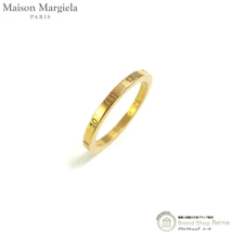 メゾン マルジェラ （Maison Margiela） ナンバリング ロゴ リング スリム Ag925 指輪 03 ゴールド SI8UQ0002（新品）_画像1