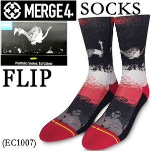 MERGE4/ma-ji four FLIP SOCK BLACK socks ED COLVER collaboration man socks men's socks 