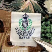 70s ROYAL CREATIONS アロハシャツ XL MADE IN HAWAII USA製 ビンテージ 総柄 半袖シャツ_画像7