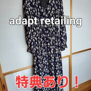 【特典あり】adapt retailing　花柄ワンピース　ロングワンピース