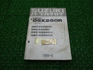 GSX250R パーツリスト スズキ 正規 中古 バイク 整備書 GSX250RCH GSX250RH GSX-R250CJ GSX-R250CK GJ72A 車検 パーツカタログ 整備書