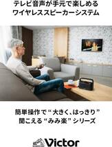 JVCケンウッドの高品質テレビスピーカー 簡単操作 軽量 お手元 ブラック 難聴 集音 ワイヤレス 高齢者 防水 おじいちゃんへのプレゼント_画像2