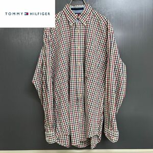 【TOMMY HILFIGER】(トミーヒルフィガー)90sフラッグタグ 長袖BDチェックシャツ 古着