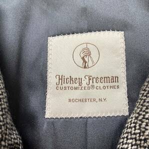 HICKEY FREEMAN ヒッキーフリーマン コート ロングコート 総柄 ウール ビジネス ビジネスカジュアル フォーマル サイズXL程度 大きいサイズの画像4