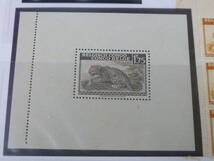 23　A　№10　ベルギー領 コンゴ切手　1942年　豹図　計3種+6枚ブロック+小型シート3種　未使用NH・VF　　_画像4