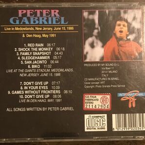 Peter Gabriel ピーターガブリエル ■ Live In New Jersey 1986 & Den Gaag 1991 (1CD)の画像2