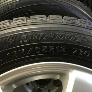 最終 GIRO 13x4.50B インセット45 PCD100 2016年製造 ダンロップ ウインターマックス 155/65R13 の画像5