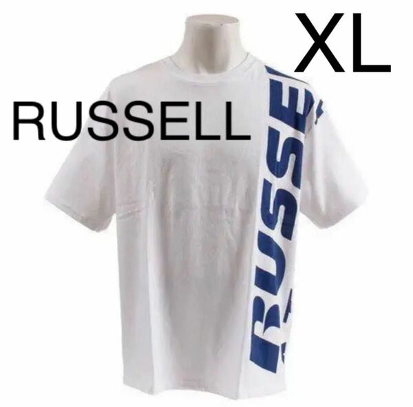 ラッセル RUSSELL ショートスリーブ Tシャツ トップス カットソー 半袖 メンズ 白 XL【LL】新品