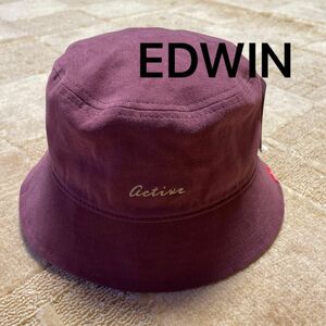 EDWIN エドウィン Active バケットハット 帽子 ハット ユニセックス ワインカラー サイズ58cm 新品 BUCKET