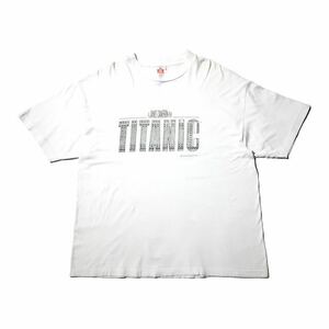 希少 90s ビンテージ HANES ボディ TITANIC プリント Tシャツ タイタニック ヘインズ オフィシャル コピーライト有り 1990年代