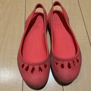 crocs Crocs red color sandals w4 size 19cm about 