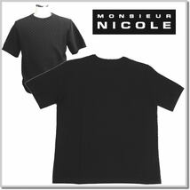 ムッシュニコル MONSIEUR NICOLE バスケットチェック ニットTシャツ 3262-6102-50(XL) 半袖サマーセーター_画像5