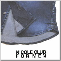ニコルクラブフォーメン NICOLE CLUB FOR MEN オープンカラー半袖シャツ 3264-8100-46(M) デニムシャツ_画像5