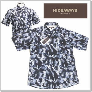 ハイダウエイ HIDEAWAYS NICOLE ボタニカルプリント半袖シャツ 3265-8100-48(L)