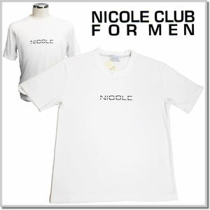 ニコルクラブフォーメン NICOLE CLUB FOR MEN ロゴ刺繍半袖Ｔシャツ 3264-9004-09(WHITE)-48(L) スムースTシャツ カットソー