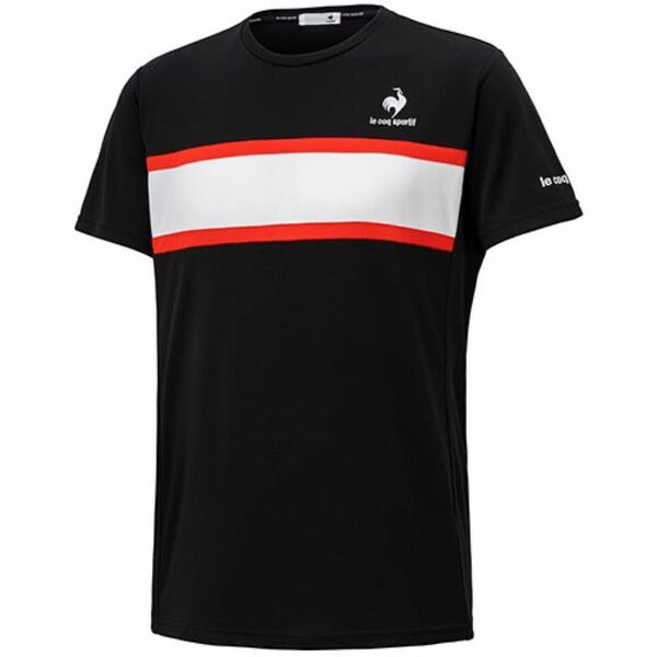 le coq sportif ルコックスポルティフ テニスウェア 半袖シャツ QTMTJA90 ブラック(黒) メンズL 新品