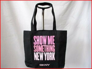 DKNY/ Donna Karan New York * tote bag BK lame entering W34cm