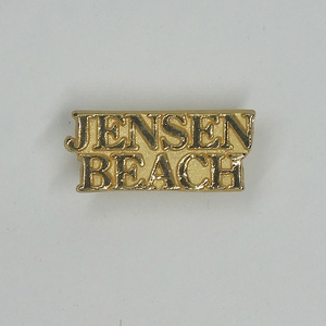 JENSEN BEACH ピンズ 金色 ジェンセンビーチ 地名 ピンバッチ コレクター ビンテージ