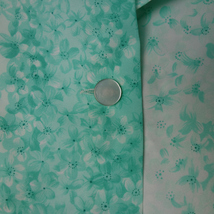 PYKETTES ビンテージ 花柄 ポリエステル シャツ 古着 フラワー グリーン系 半袖 レディース 70's_画像4