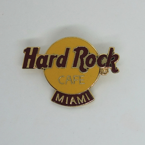 Hard Rock CAFE ロゴ ブローチ ハードロックカフェ ピンバッジ MIAMI マニア コレクター #p-11464