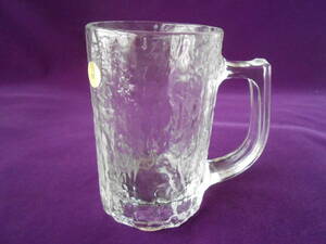 HOYA crystal! *.. Via mug * unused glass cup beer shochu cup jug crystal 