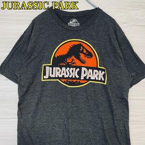【入手困難】JURASSIC PARK ジュラシックパーク　Tシャツ Lサイズ　恐竜　一点物　レア　ゆったり　アニメ　映画　ムービー　海外　輸入