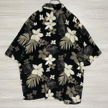アロハシャツ　総柄シャツ　XLサイズ　レーヨン　ゆったり　総柄　ハワイアン　おしゃれ　一点物　海外　輸入 半袖シャツ　オーバーサイズ_画像7