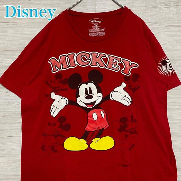 【入手困難】Disney ディズニー　ミッキー　Tシャツ　2XLサイズ　半袖　海外　一点物　キャラクター　ゆったり　オーバーサイズ