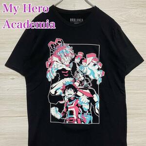 【入手困難】 僕のヒーローアカデミア　Tシャツ　ヒロアカ　ビッグプリント　キャラクター　一点物　レア　半袖　アニメ　映画　海外　輸入