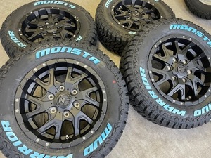 4本セット ナイトロパワー DERINGER 16X6.5J 6/139.7 +38 SGBK MONSTA MUD WARRIOR 215/70R16 LT ホワイトレター M/T ハイエース 200系