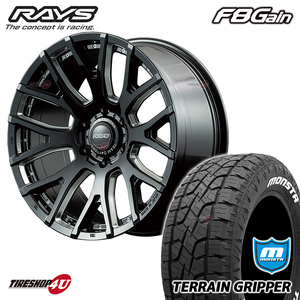 4本セット RAYS DAYTONA F8 Gain 20x9.0J 6/139.7 +18 9J BNG ブラック MONSTA TERRAIN GRIPPER A/T 265/50R20 プラド ハイラックス