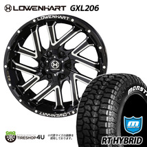 4本セット LOWENHART レーベンハート GXL206 20x8.5J 6/139.7 +20 MONSTA モンスタ RT HYBRID 285/50R20 FJクルーザー_画像1