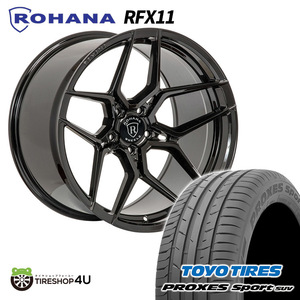 数量限定 4本セット ROHANA RFX11 22X10.5J 5/130 +22 グロスブラック TOYO PROXES SPORT SUV 295/40R22 Gクラス 特注サイズ