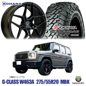 4本セット ROHANA RFX11 20X9.0J 5/130 +30 マットブラック ヨコハマ ジオランダー M/T G003 275/55R20 Gクラス ゲレンデ 特注サイズ