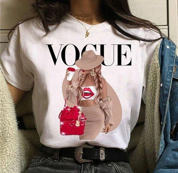 再入荷!新品Vogue レディース デザインTシャツ 韓国