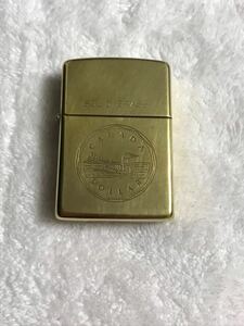 ZIPPO ジッポライター オイルライター　SOLID BRASS ソリッドブラス ジッポー カナダ　CANADA ダブルイヤー　double year 1990年製 中古品