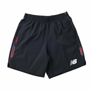 【KCM】z-new-403-XL★展示品★【New Balance】メンズ　NB HANZO 7インチショートパンツ(インナーなし) 　AMS01209　ブラック　サイズ XL