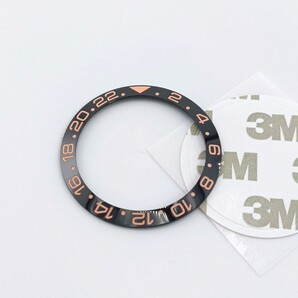 腕時計 修理交換用 社外部品 セラミック ベゼル インサート ブラック×ローズゴールド 【対応】ロレックス GMTマスター 116710 Rolex