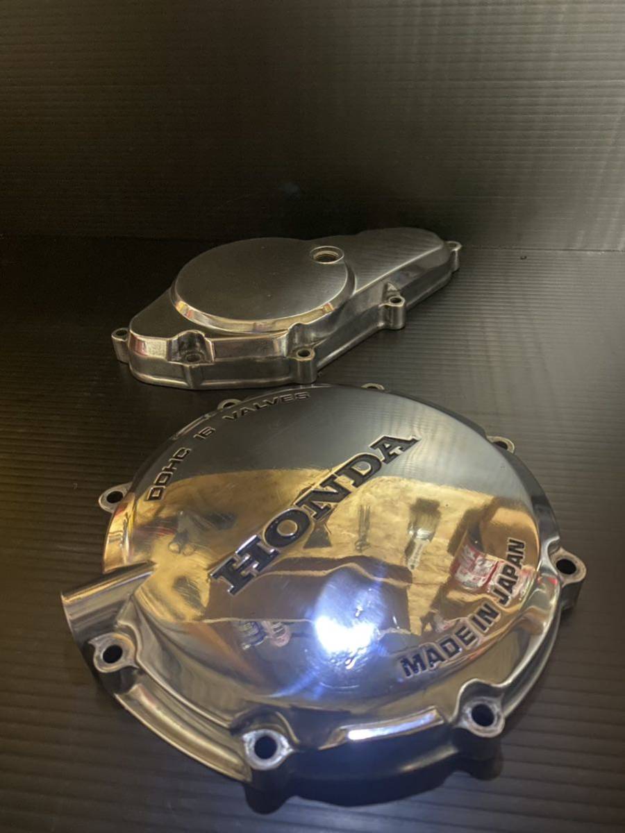 絶品】 美品 クラッチカバー メッキ キジマ CBR400F CBX400F 正規品