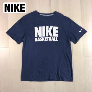 NIKE ナイキ 半袖Tシャツ L ネイビー ビッグサイズ ビッグプリント