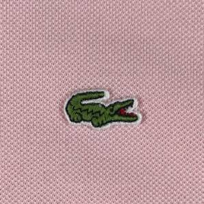 LACOSTE ラコステ 半袖ポロシャツ キッズサイズ 18 ピンク ワニの画像3