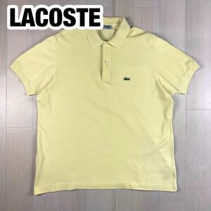 LACOSTE ラコステ 半袖ポロシャツ ビッグサイズ 7 イエロー スペイン製 ワニ
